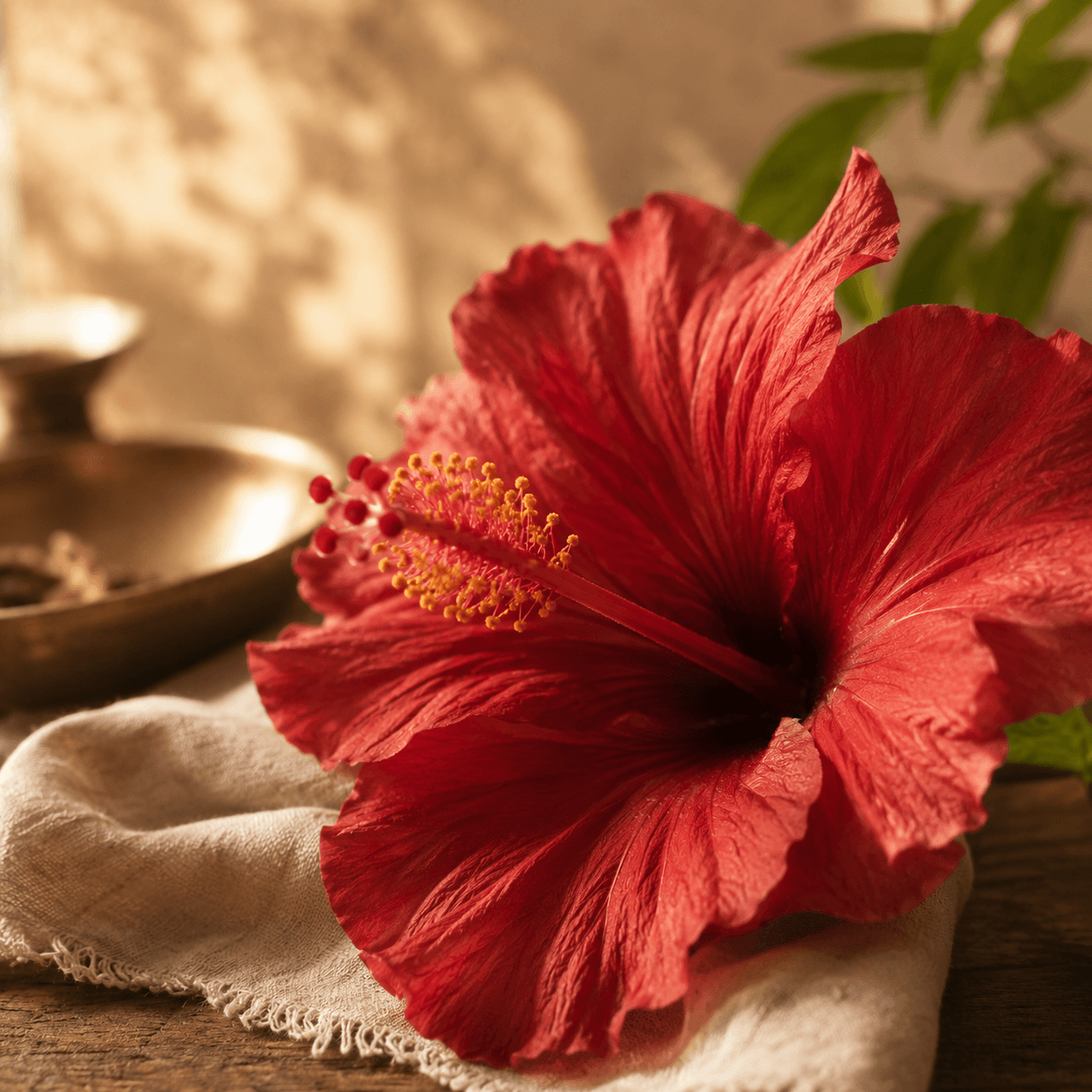 Hibiscus flower used in RUVS Naturals Hibiscus Hair Oil